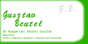 gusztav beutel business card