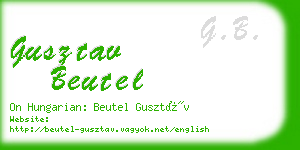 gusztav beutel business card